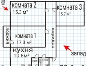 3 ккв Без посредников, без комиссии! с удобнейшей двухсторонней планировкой, комнаты изолированные. - Жилая недвижимость, Продажа квартир Санкт-Петербург